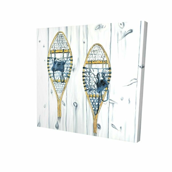 Begin Home Decor 16 x 16 in. Set of Vintage Wood Snowshoes-Print on Canvas 2080-1616-SP39